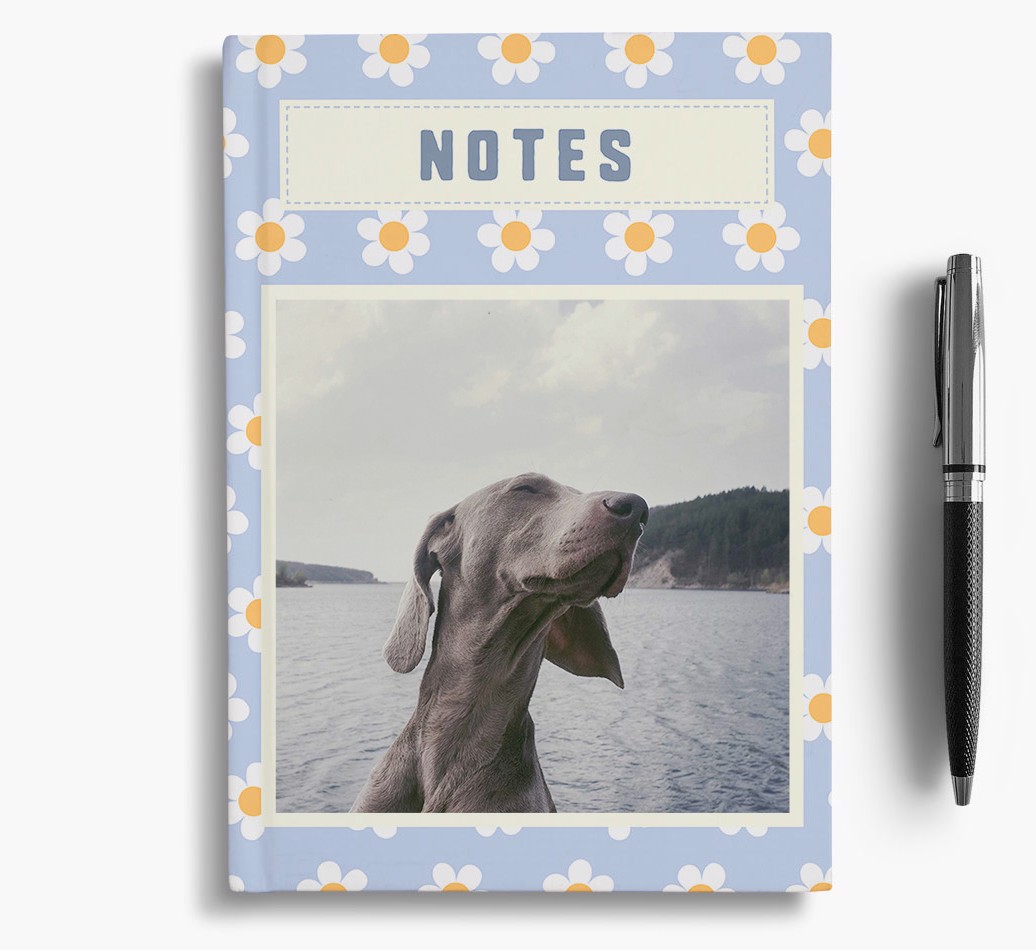 'Daisy Pattern' - Personalised Photo Upload {breedFullName} Notebook