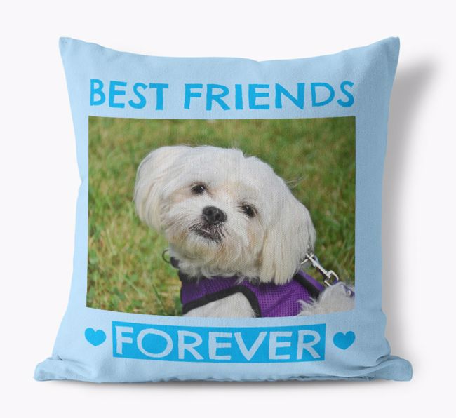 Best Friends Forever: {breedFullName} Photo Upload Canvas Pillow