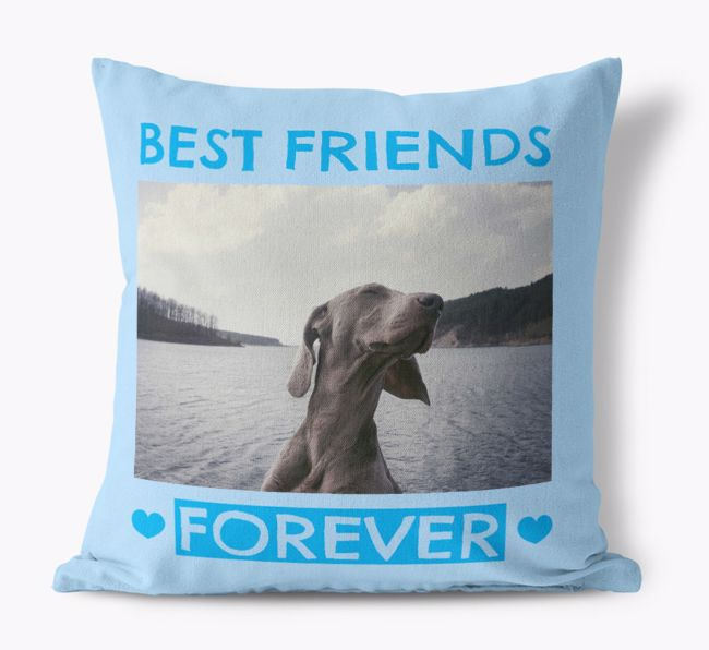 Best Friends Forever: {breedFullName} Photo Upload Canvas Pillow