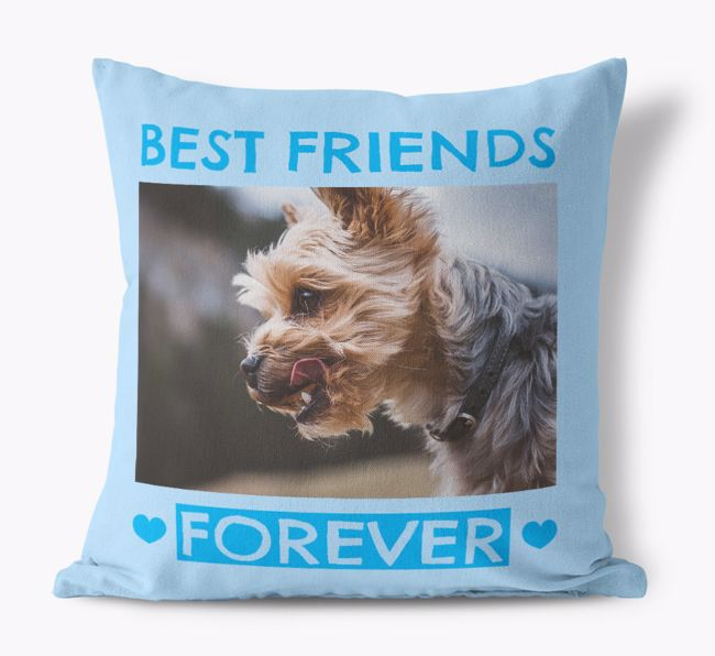 Best Friends Forever: {breedFullName} Photo Upload Canvas Cushion 