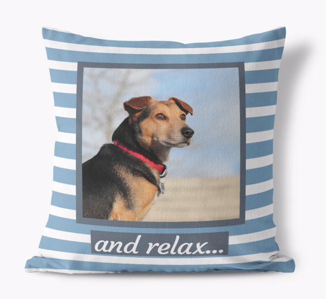 Relax: {breedFullName} Photo Upload Pillow