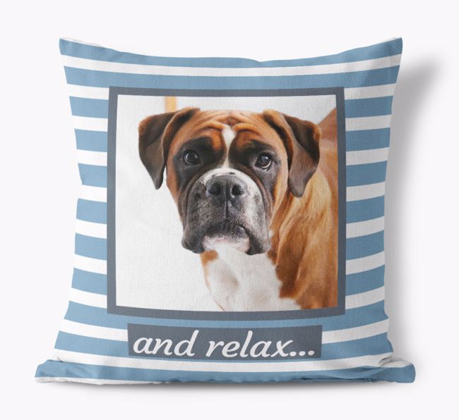 Relax: {breedFullName} Photo Upload Pillow