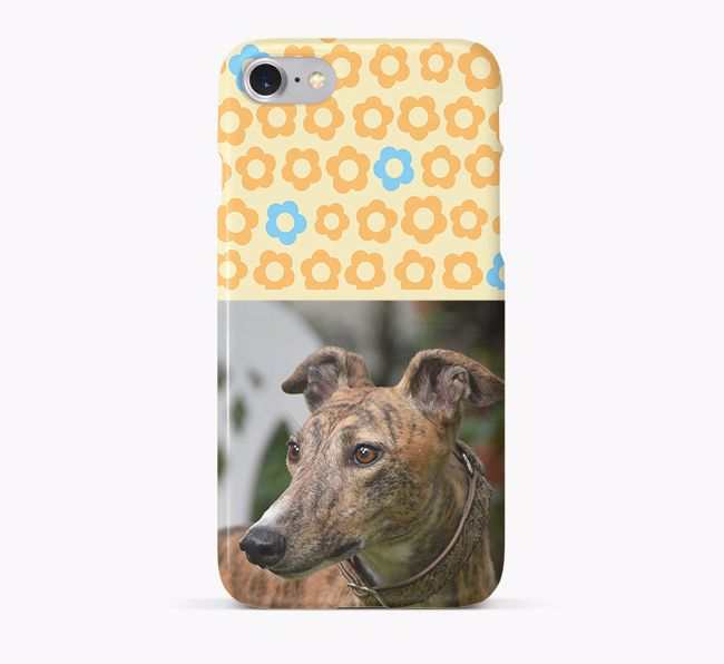 Flower Pattern Phone Case with photo of your {breedFullName}