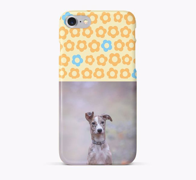 Flower Pattern Phone Case with photo of your {breedFullName}