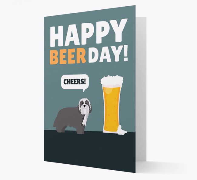 'Happy Beer Day' Card with {breedFullName} Icon