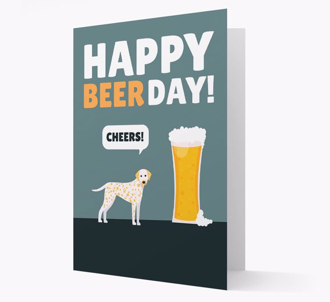 'Happy Beer Day' Card with {breedFullName} Icon