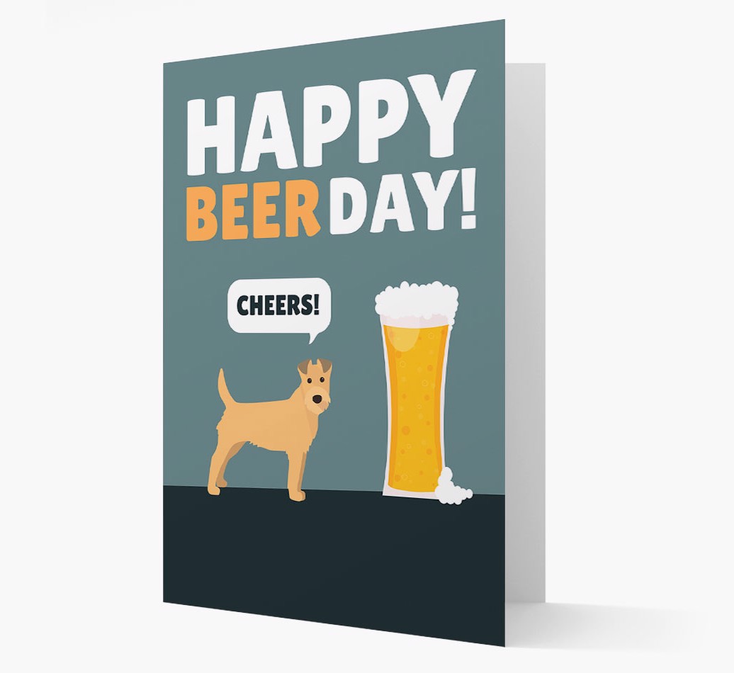 'Happy Beer Day' - Personalised {breedFullName} Card front