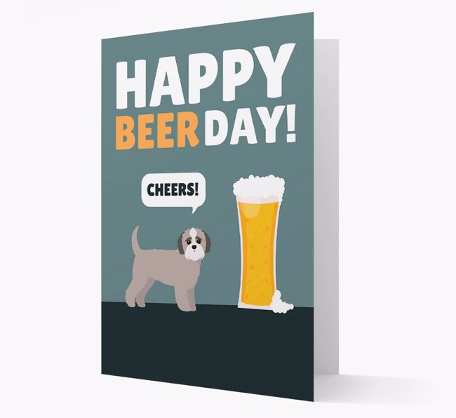 'Happy Beer Day' Card with {breedFullName} Icon