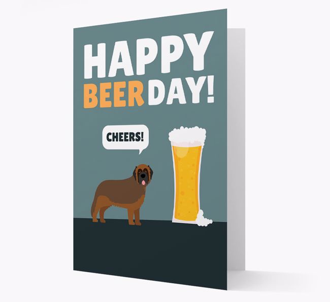 'Happy Beer Day' Card with {breedFullName} Icon