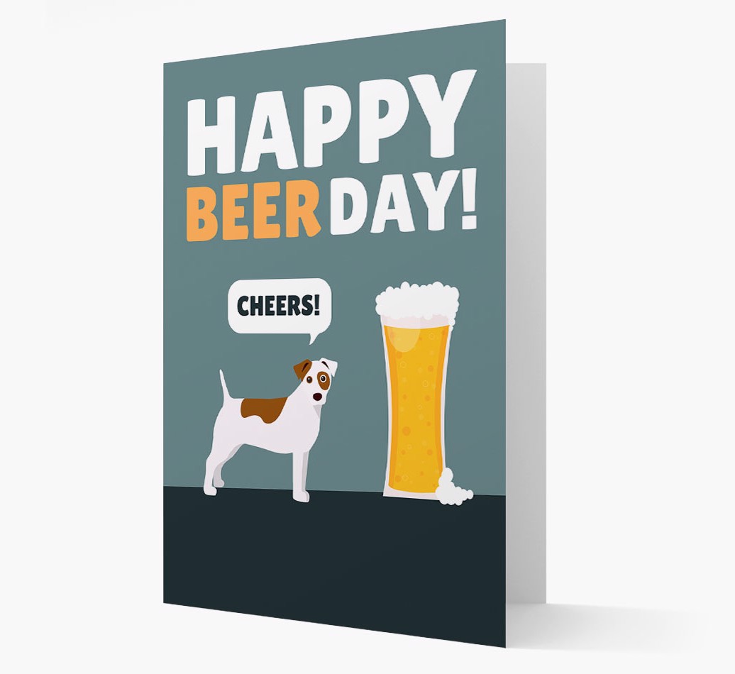 'Happy Beer Day' - Personalised {breedFullName} Card front