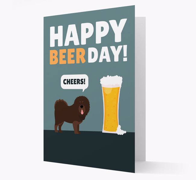 'Happy Beer Day' Card with {breedFullName} Icon