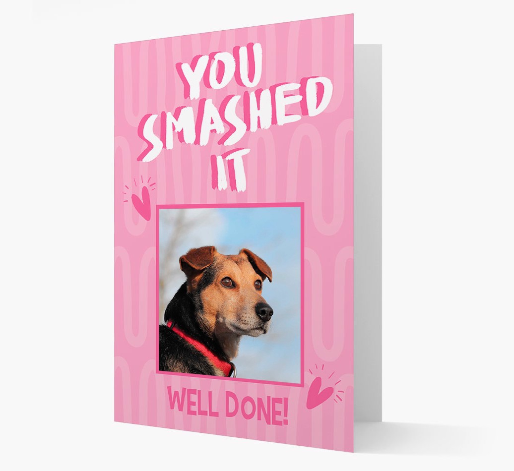 'You Smashed It' - {breedFullName} Photo Upload Card - front view