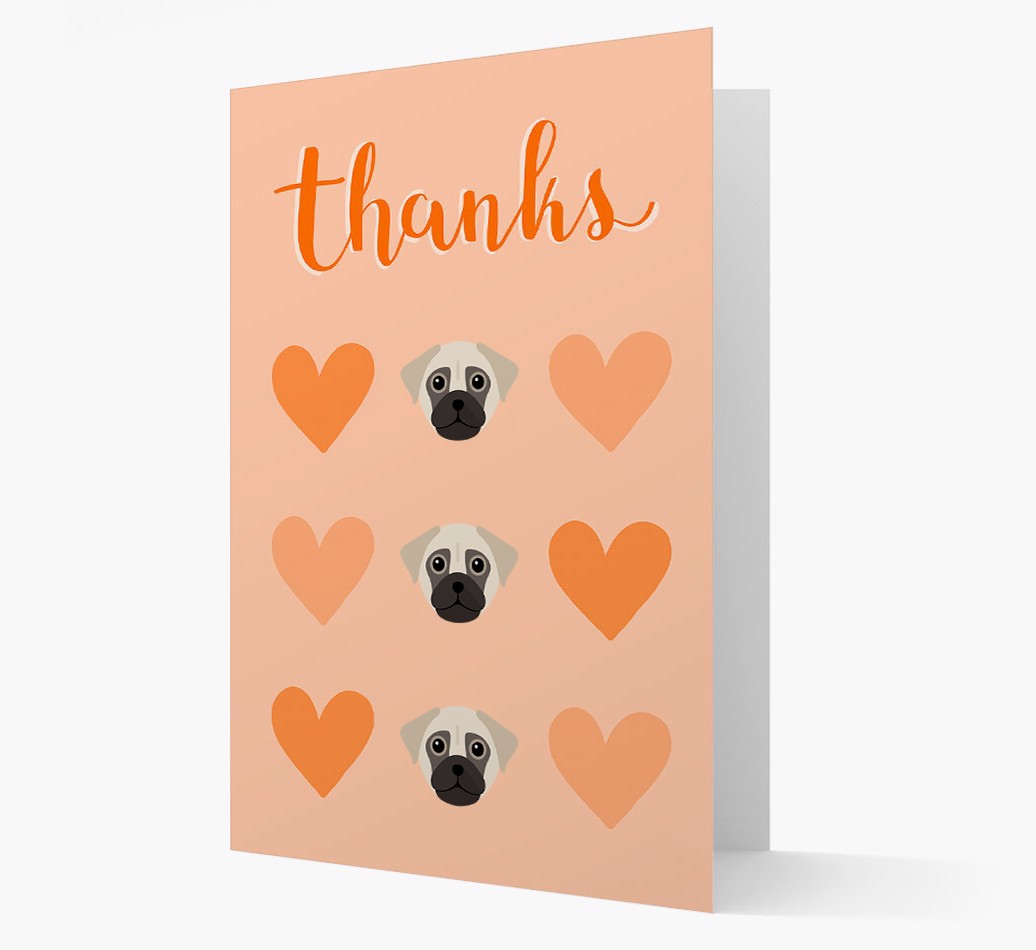 'Thanks' - Personalized {breedFullName} Card front