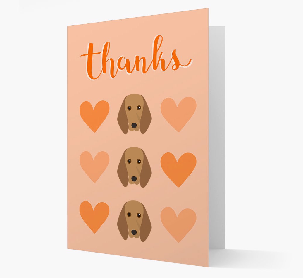 'Thanks' - Personalised {breedFullName} Card front