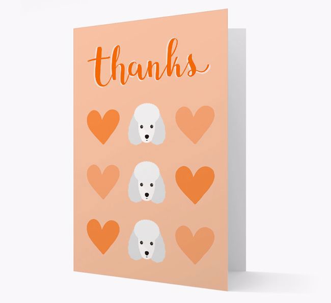 'Thanks' Heart Pattern Card with {breedFullName} Icon
