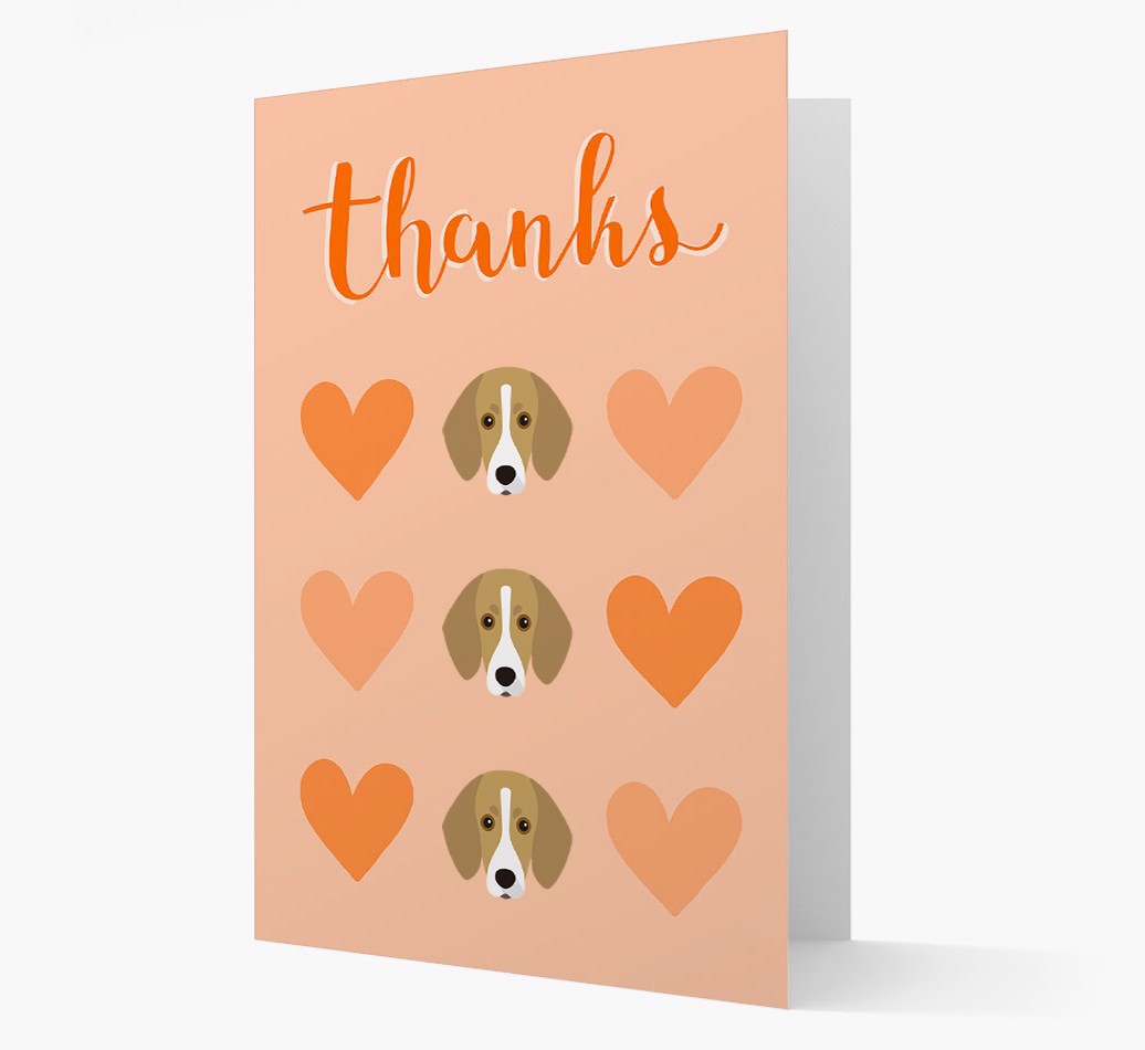 'Thanks' - Personalised {breedFullName} Card front