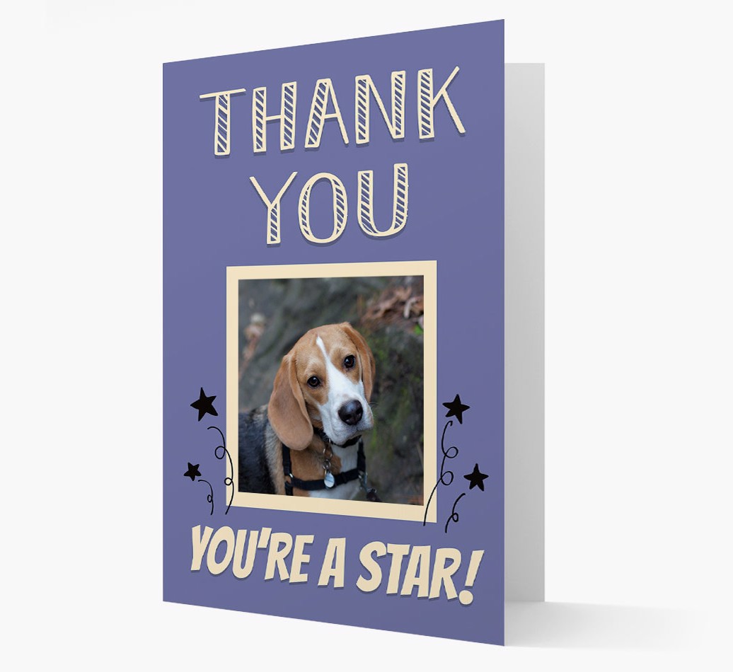 'Thank You, You're A Star!' - Personalized {breedFullName} Card - Front