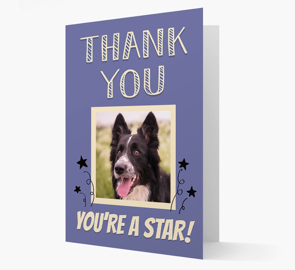 'Thank You, You're A Star!' - Personalized {breedFullName} Card - Front