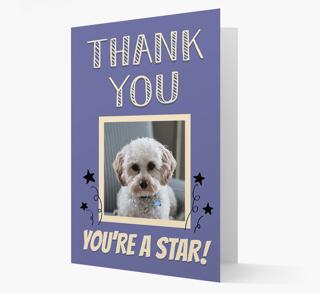 'Thank You, You're A Star!' - Personalised {breedFullName} Card - Front