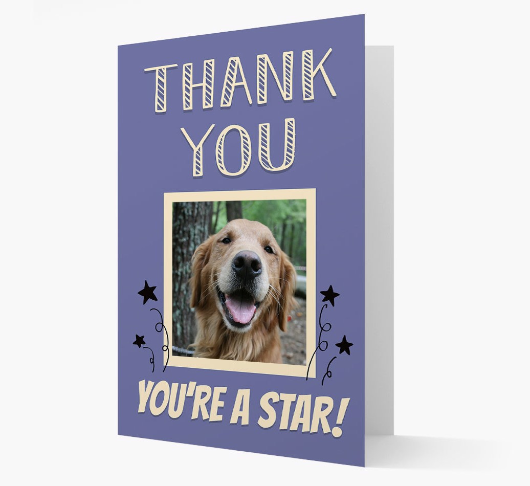 'Thank You, You're A Star!' - Personalised {breedFullName} Card - Front