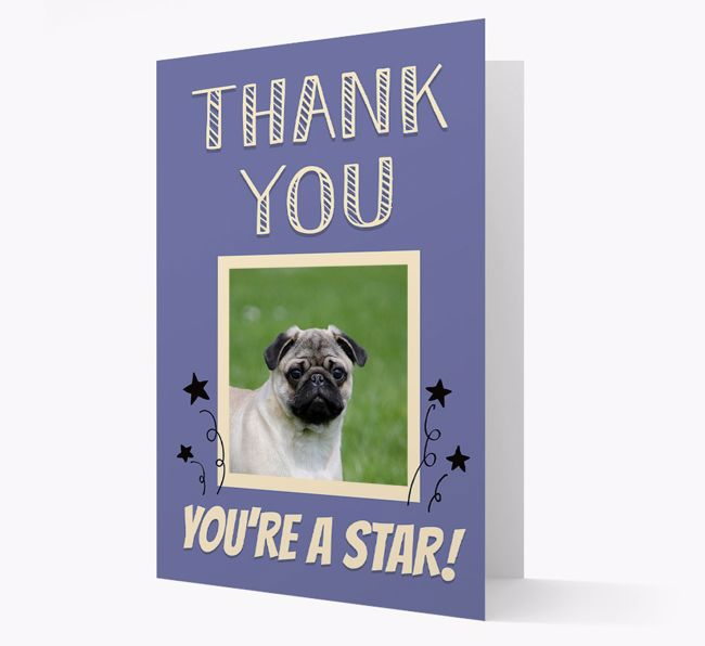 'Thank You, You're A Star!' Card with Photo of your {breedFullName}