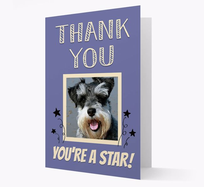 'Thank You, You're A Star!' Card with Photo of your {breedFullName}