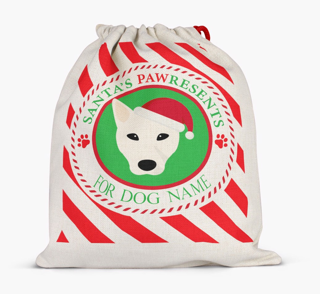 'Pawresents' - Personalised Santa Sack for your {breedFullName} - Full