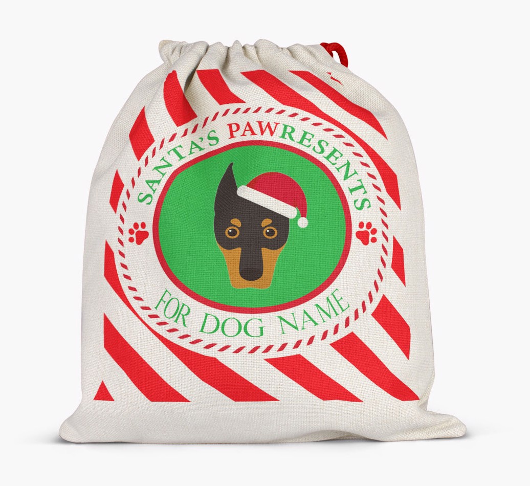 'Pawresents' - Personalised Santa Sack for your {breedFullName} - Full