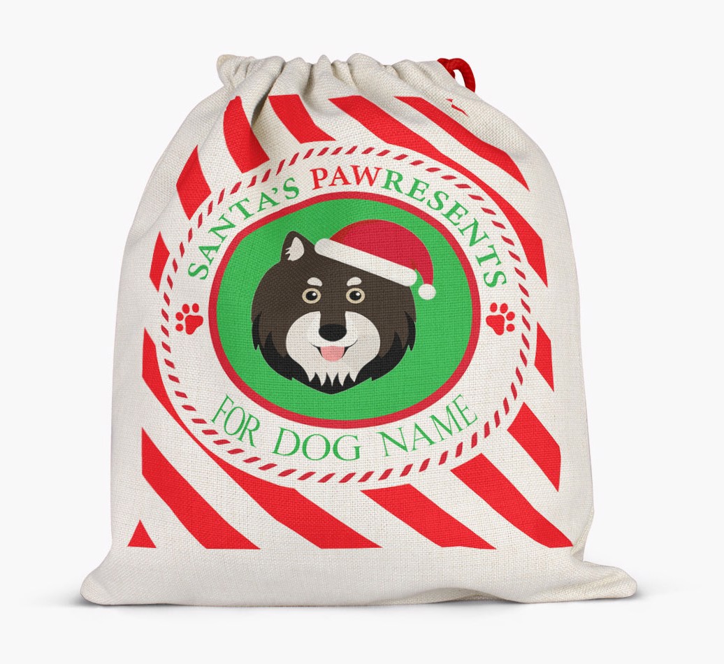 'Pawresents' - Personalized Santa Sack for your {breedFullName} - Full