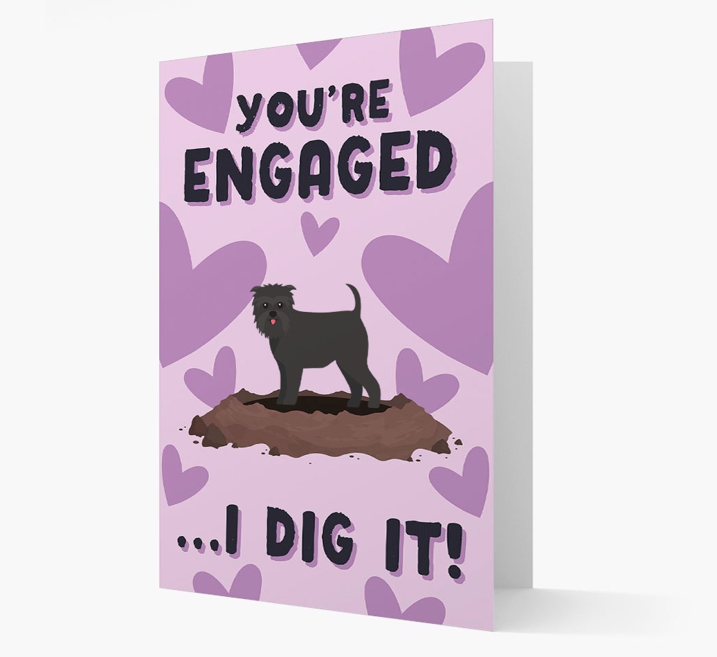 'You're Engaged...I Dig It!' - Personalised {breedFullName} Card Front