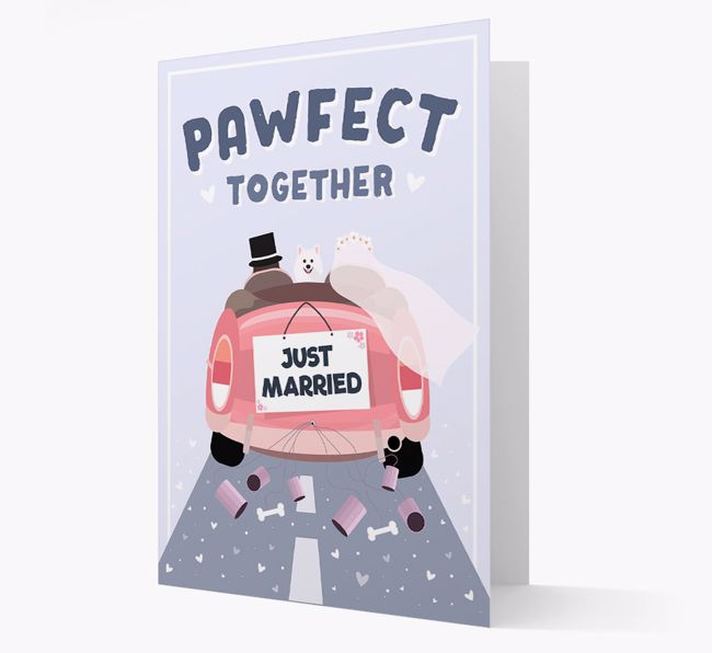 'Pawfect Together' Wedding Card with {breedFullName} Icon