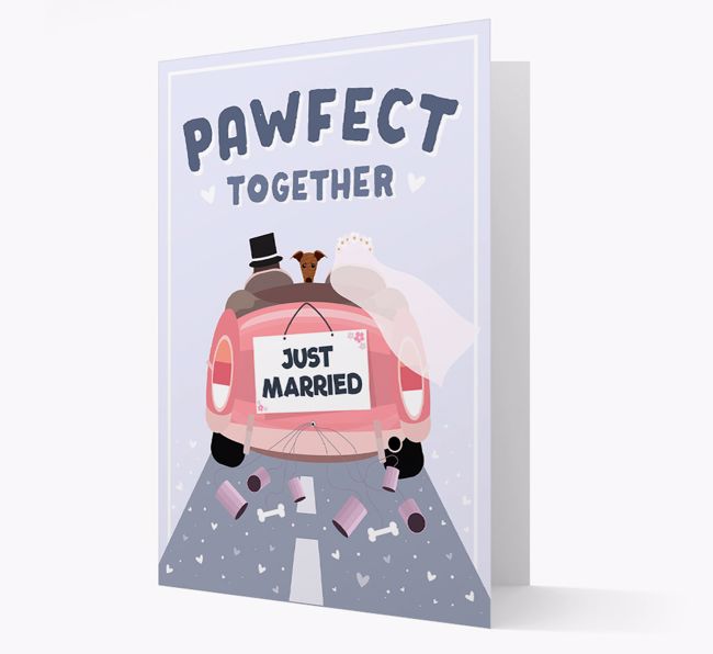 'Pawfect Together' Wedding Card with {breedFullName} Icon