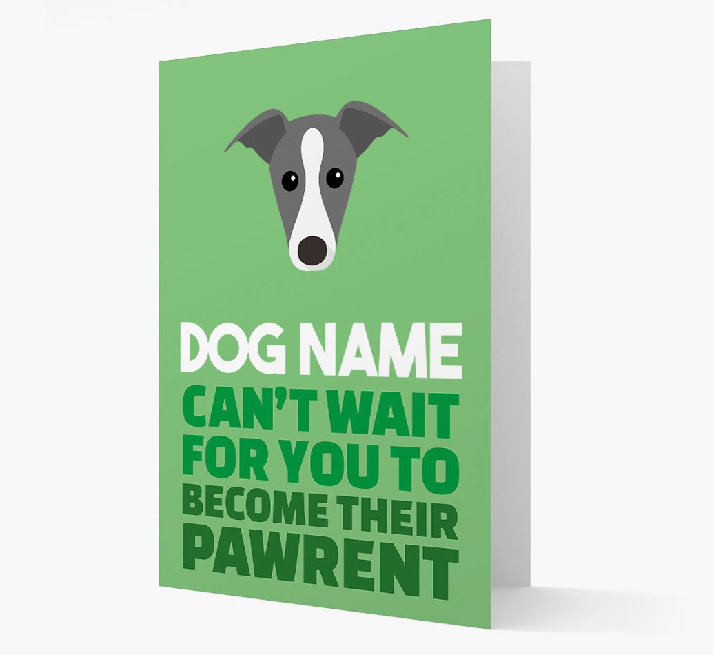 Happy Anniversary Future Dog Parent Card with {breedFullName} Icon front