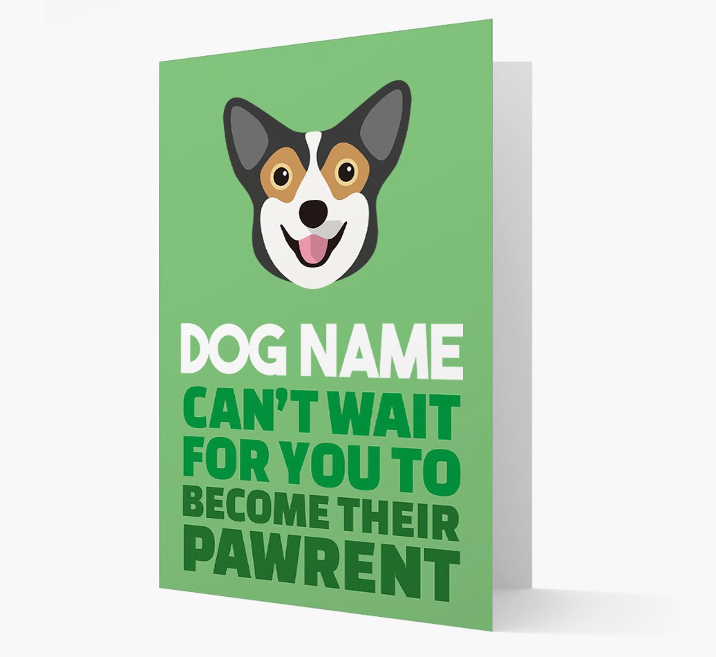 Happy Anniversary Future Dog Parent Card with {breedFullName} Icon front