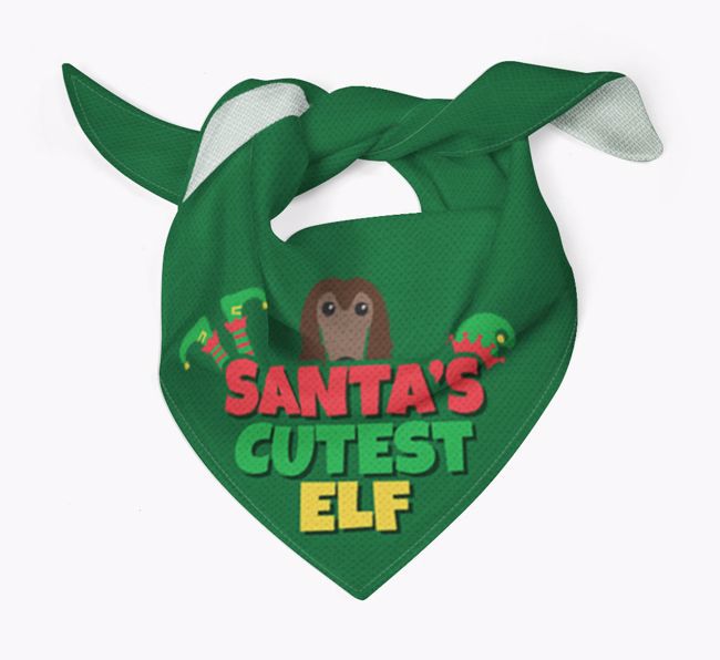 'Santa's Cutest Elf' - Personalised {breedFullName} Bandana