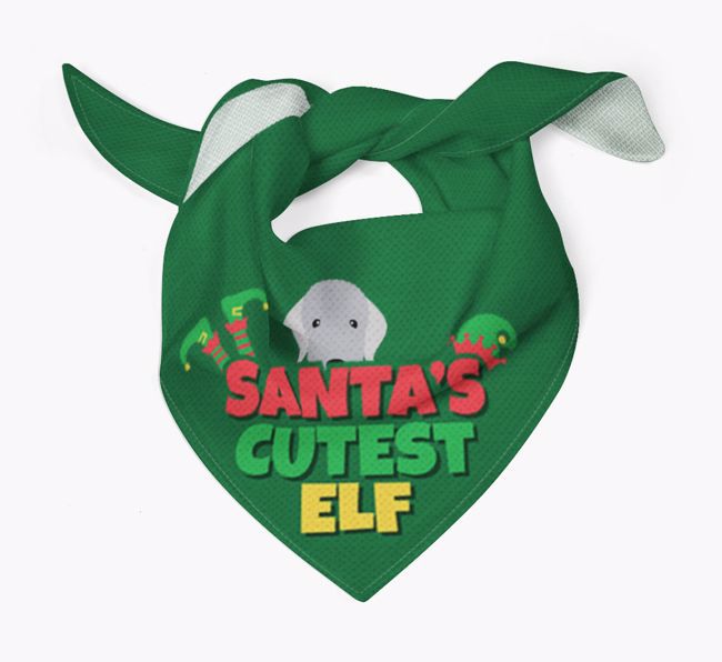'Santa's Cutest Elf' - Personalised {breedFullName} Bandana