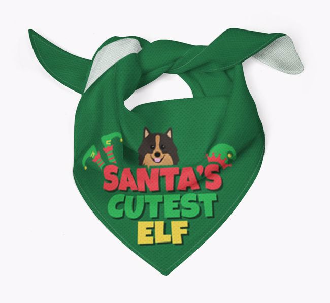 'Santa's Cutest Elf' - Personalised {breedFullName} Bandana