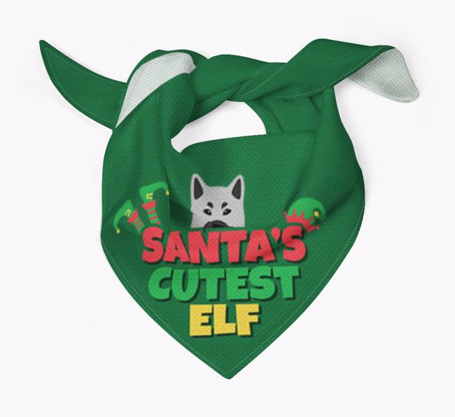 'Santa's Cutest Elf' - Personalised {breedFullName} Bandana