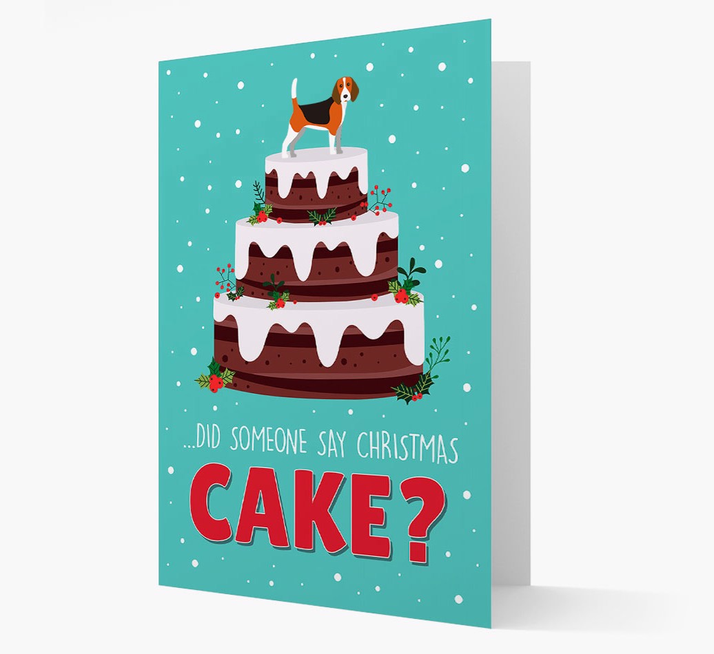 'Christmas Cake?' - Personalised {breedFullName} Christmas Card front