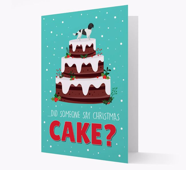 'Did Someone Say Christmas Cake?' - Personalized {breedFullName} Christmas Card