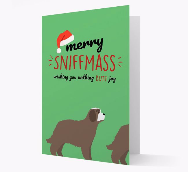 'Merry Sniffmass' - Personalised {breedFullName} Christmas Card