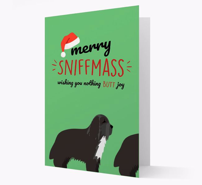 'Merry Sniffmass' - Personalised {breedFullName} Christmas Card