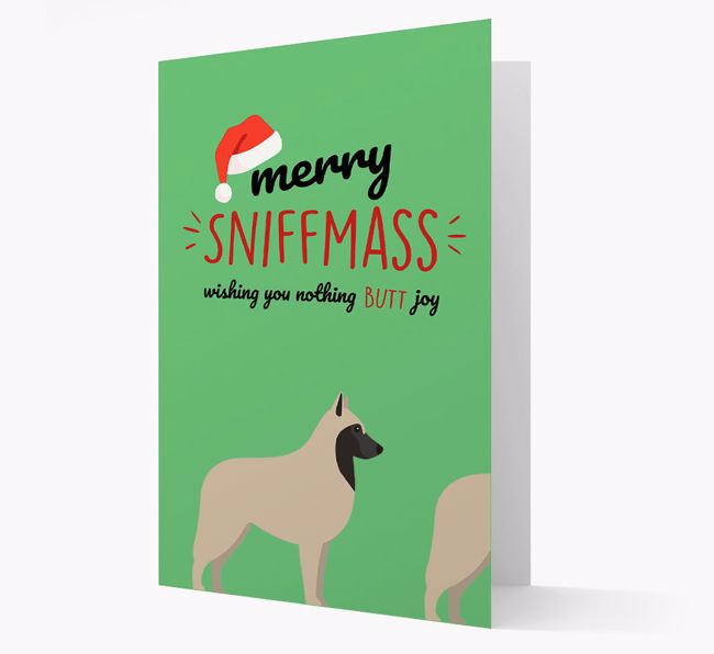 'Merry Sniffmass' - Personalised {breedFullName} Christmas Card