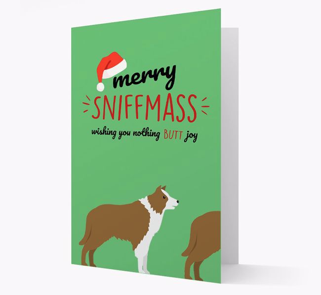 'Merry Sniffmass' - Personalised {breedFullName} Christmas Card