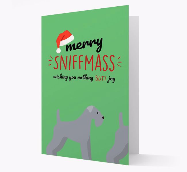 'Merry Sniffmass' - Personalized {breedFullName} Christmas Card