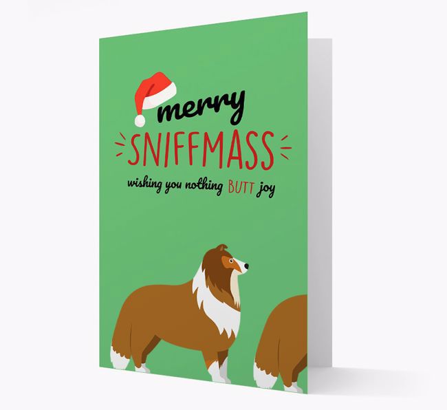 'Merry Sniffmass' - Personalised {breedFullName} Christmas Card