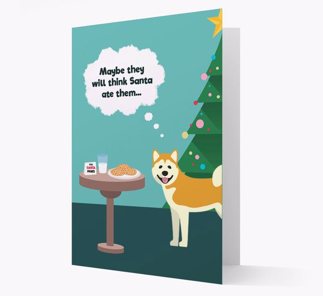 'Santa's Cookies' - Personalized {breedFullName} Christmas Card