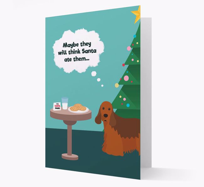 'Santa's Cookies' - Personalised {breedFullName} Christmas Card