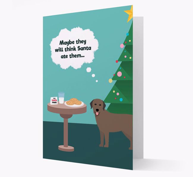 'Santa's Cookies' - Personalised {breedFullName} Christmas Card