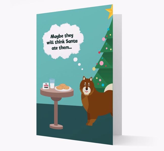 'Santa's Cookies' - Personalised {breedFullName} Christmas Card